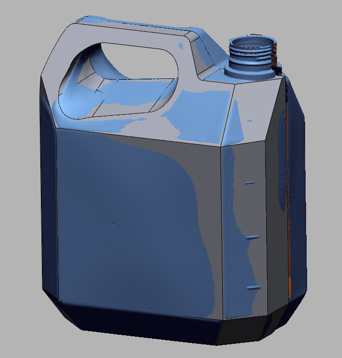 garrafa transformada en programa 3d